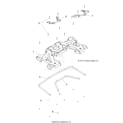 BODY, REAR RACK and HAND GRIPS - A19SHE57FP (49ATVRACKMTGRR14SP570TRG)