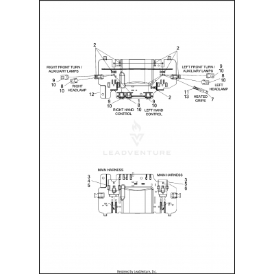 WIRING HARNESS, FAIRING - FLHTCUTG - HDI EXCEPT JAPAN