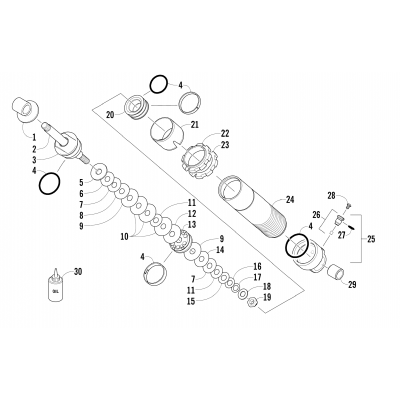 REAR SUSPENSION FRONT ARM SHOCK ABSORBER