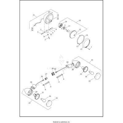 TURN SIGNALS, FRONT AND HEADLAMP - FLRT (DOMESTIC)
