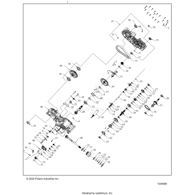 DRIVE TRAIN, MAIN GEARCASE - A25SEA57L5 (1334595)