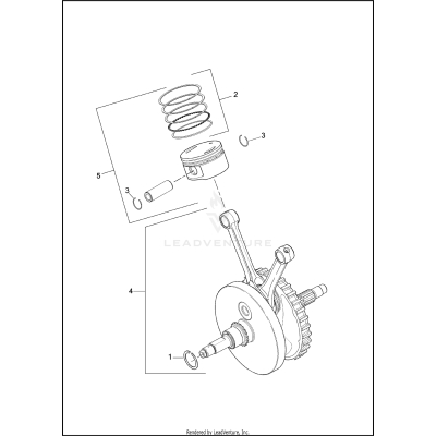 PISTONS & FLYWHEEL ASSEMBLY - TWIN CAM 110™