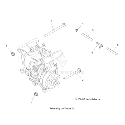DRIVE TRAIN, GEARCASE MOUNTING, REAR - A19SYE95BV [49ATVGEARCASEMTGRR09SPXP550]
