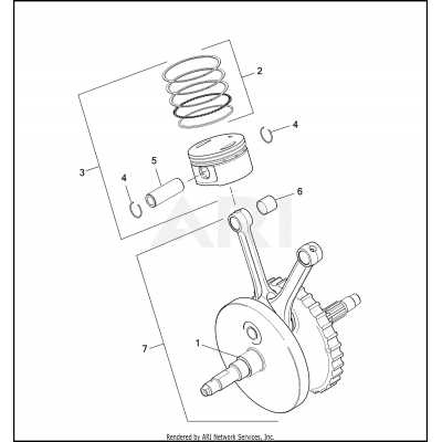 PISTONS & FLYWHEEL ASSEMBLY - TWIN CAM 88™