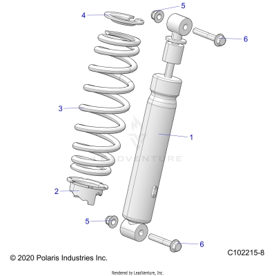 SUSPENSION, SHOCK, FRONT - A25SXN85A4 (C102215-8)
