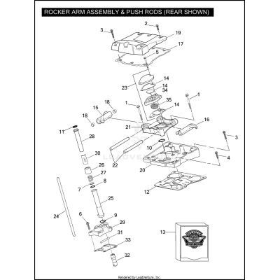 ROCKER ARM ASSEMBLY & PUSH RODS