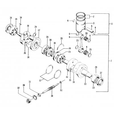 PISTON AND CRANKSHAFT