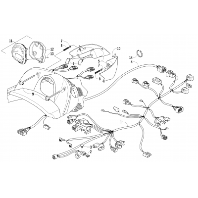 HEADLIGHT, INSTRUMENTS, AND WIRING ASSEMBLIES