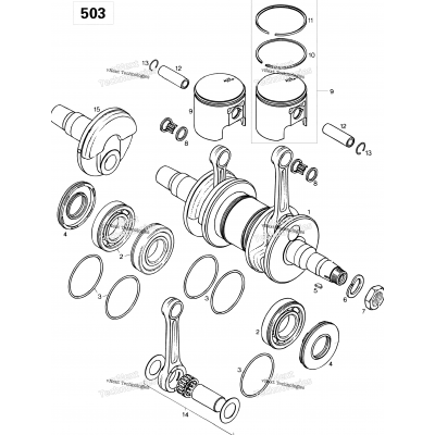 Crankshaft And Pistons 503