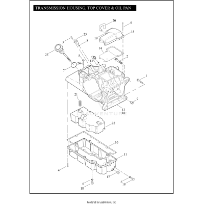 TRANSMISSION HOUSING, TOP COVER & OIL PAN