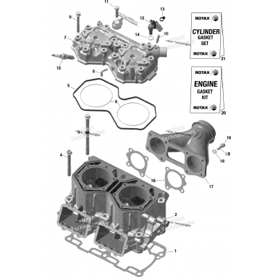 Engine - Cylinder And Cylinder Head - 850 E-Tec