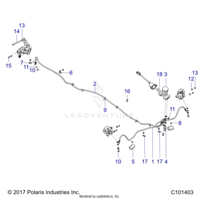 BRAKES, BRAKE LINES AND MASTER CYLINDER - A20HAB15A2 (C101403)