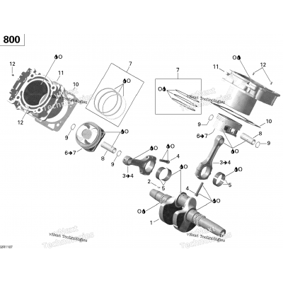 Crankshaft, Piston And Cylinder