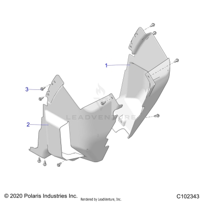 BODY, FRONT MUD GUARDS - A25SXZ85A9/AM/AP (C102343)