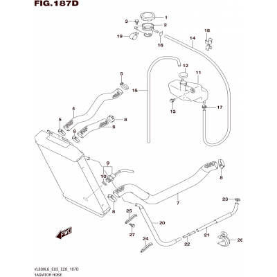 RADIATOR HOSE (VL800TL6 E03)