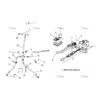 Controls Master Cylinder/Brake Line