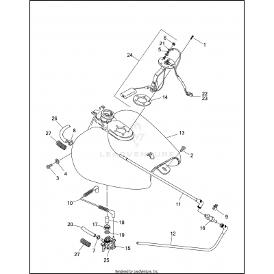 FUEL TANK, CARBURETED - FLHT, FLHTC & FLTR