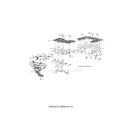 CHASSIS, BUMPER - A25YFA11N5 (49ATVBUMPER09SP90)