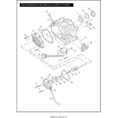 TRANSMISSION BEARINGS & SIDE COVERS