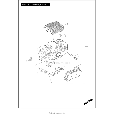 BRAKE CALIPER, FRONT