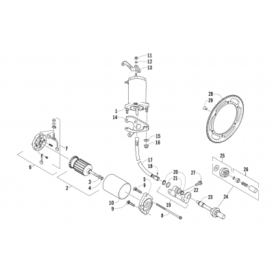 FLEX-DRIVE STARTER MOTOR ASSEMBLY