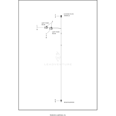 WIRING HARNESS JUMPER - LICENSE PLATE LAMPS