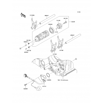 Gear Change Drum/Shift Fork(s)