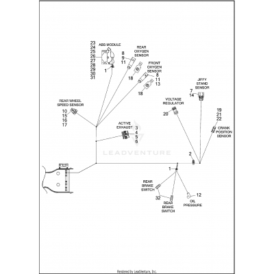 WIRING HARNESS, MAIN, ABS - FLHTP (7 OF 8)