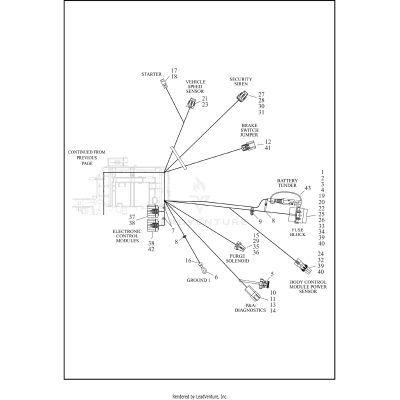 WIRING HARNESS, MAIN, KEYLESS, NON-ABS (3 OF 4)