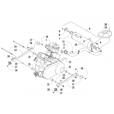 ENGINE AND EXHAUST