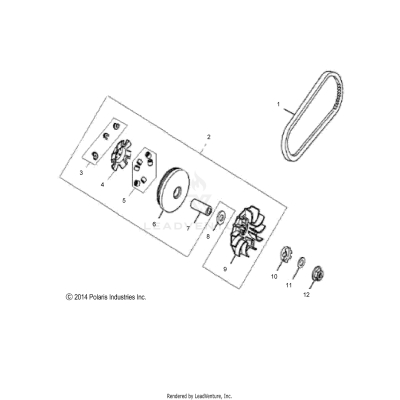 DRIVE TRAIN, PRIMARY CLUTCH - A25YPA20A4 (49ATVCLUTCH14PHX)