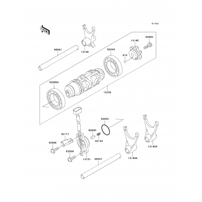 Gear Change Drum/Shift Fork(s)