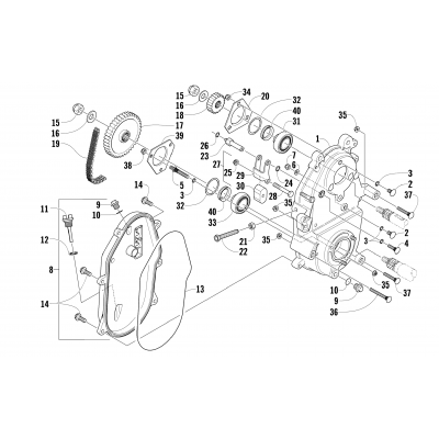 DRIVE/DROPCASE ASSEMBLY