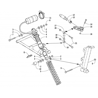 SHOCK ABSORBER AND SWAY BAR ASSEMBLY (Cross Country)