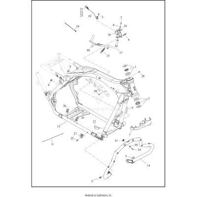FRAME AND JIFFY STAND - FLHXU