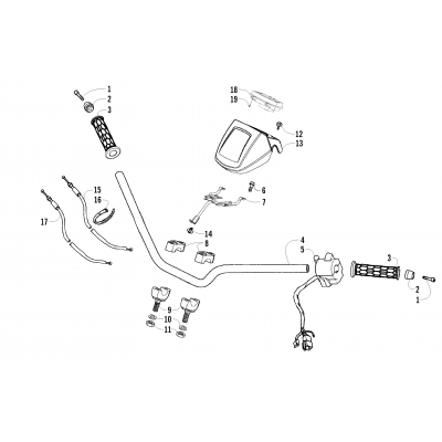 HANDLEBAR AND CONTROLS ASSEMBLY