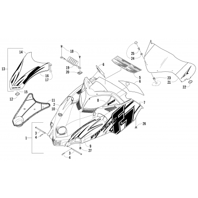 HOOD AND WINDSHIELD ASSEMBLY