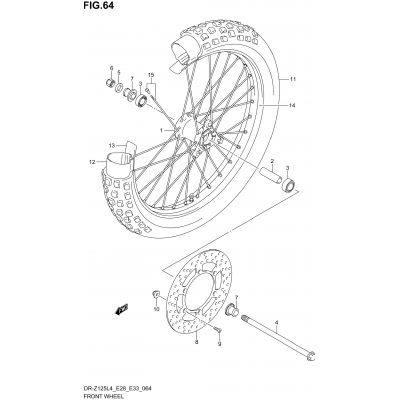 FRONT WHEEL (DR-Z125LL4 E28)