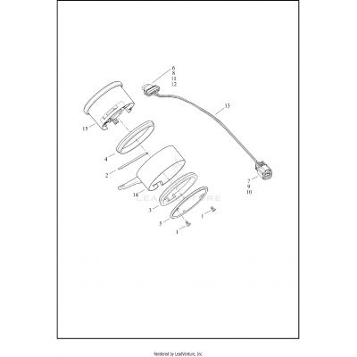 SPEEDOMETER & BRACKET - FLHP