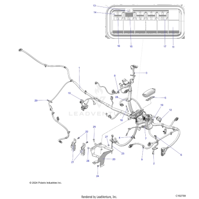 ELECTRICAL, MAIN WIRE HARNESS - A25SEA57L5 (C102759)