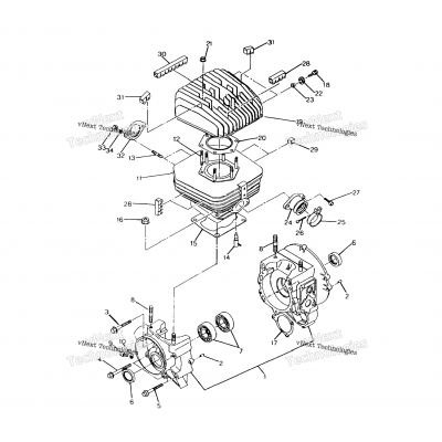 Crankcase & Cylinder 250 2X4