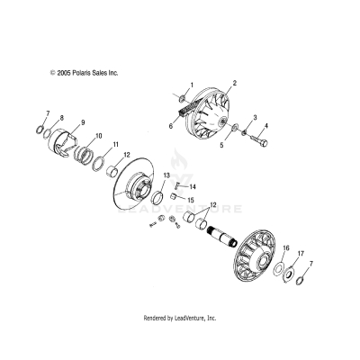 DRIVEN CLUTCH - A06MH50AQ/AX/AY/AZ/AL/AT (4999200139920013C06)