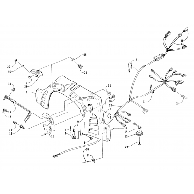 CONSOLE, SWITCHES, AND WIRING ASSEMBLIES