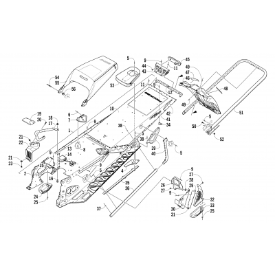 TUNNEL, REAR BUMPER, AND SNOWFLAP ASSEMBLY