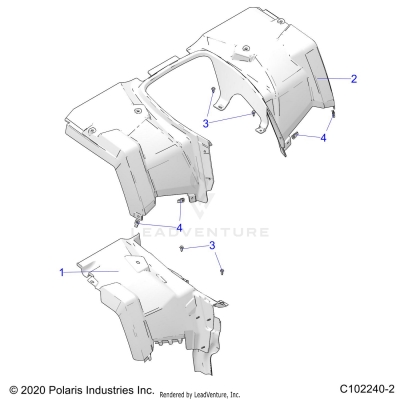 BODY, REAR CAB - A23S6E57F1/FK (C102240-2)