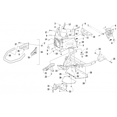 FRONT BUMPER AND FRAME ASSEMBLY