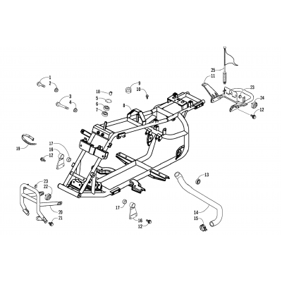 FRAME AND RELATED PARTS ASSEMBLY