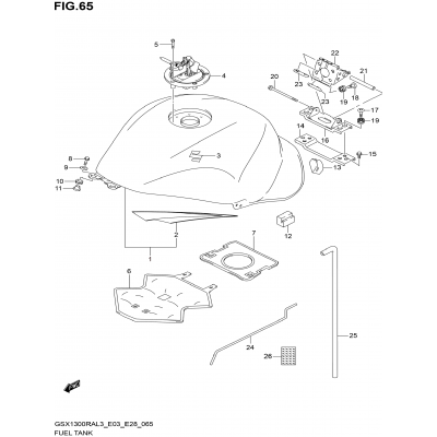 FUEL TANK (GSX1300RAL3 E33)