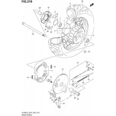 REAR WHEEL (VL800TL4 E28)