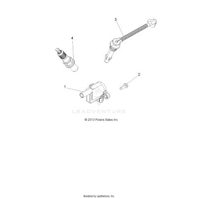 ELECTRICAL, IGNITION COIL, WIRE AND SPARK PLUG - A19SHE57FP (49ATVIGNITION14SP570)